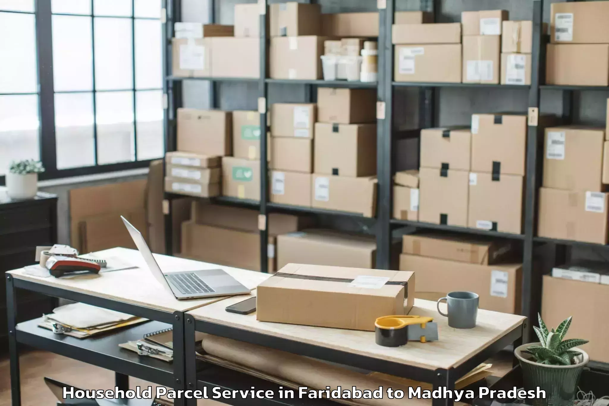 Easy Faridabad to Pdpm Indian Institute Of Infor Household Parcel Booking